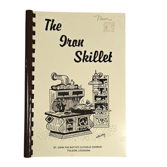 The Iron Skillet 1987 Vtg Louisiana Church Cookbook Cajun Creole Local Ethnic - Picture 1 of 8